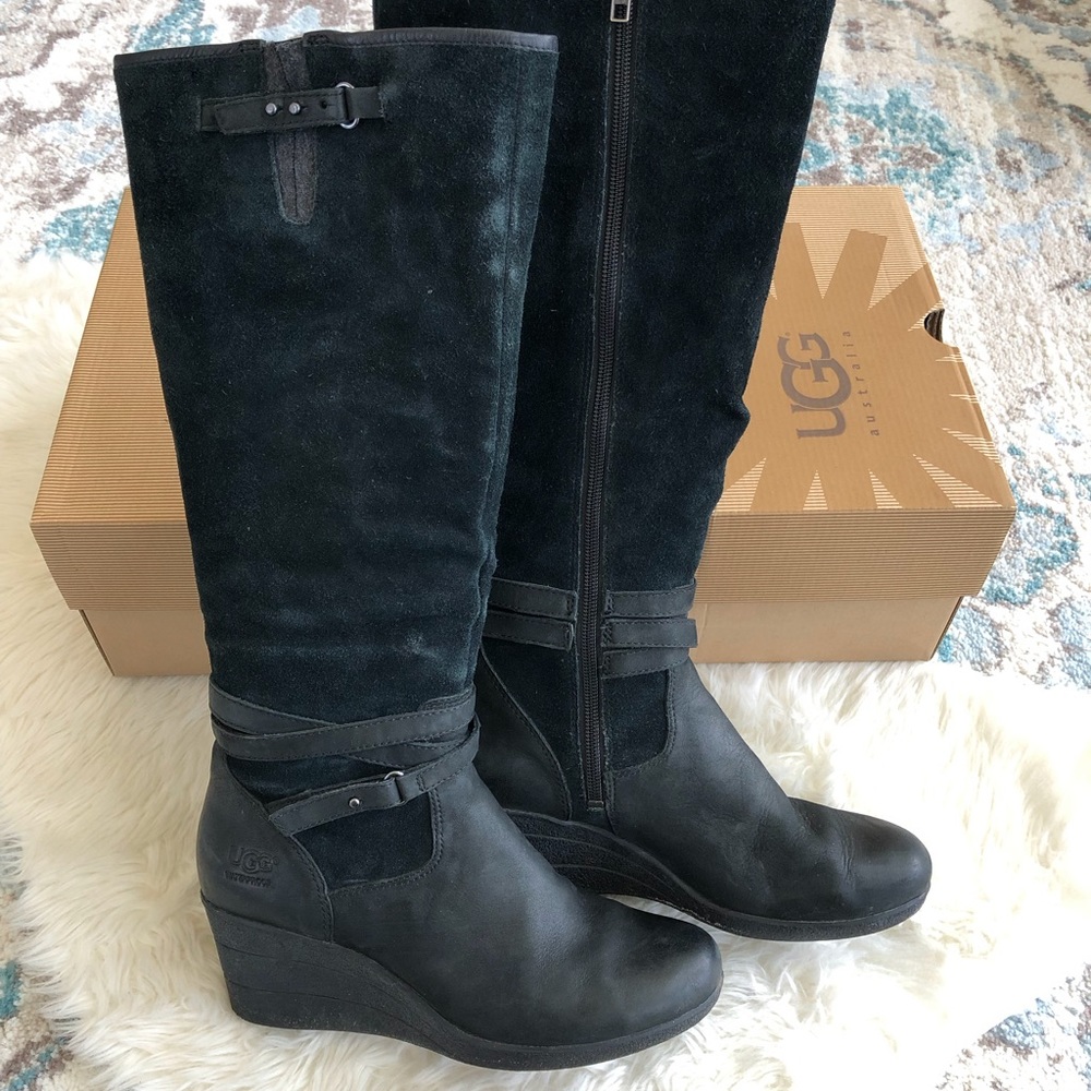 Black Wedge UGG Boots